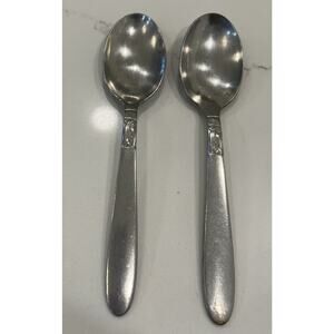 Vtg International CREATION Set 2 Dinner Spoons Stainless 7” Replacement Flatware
